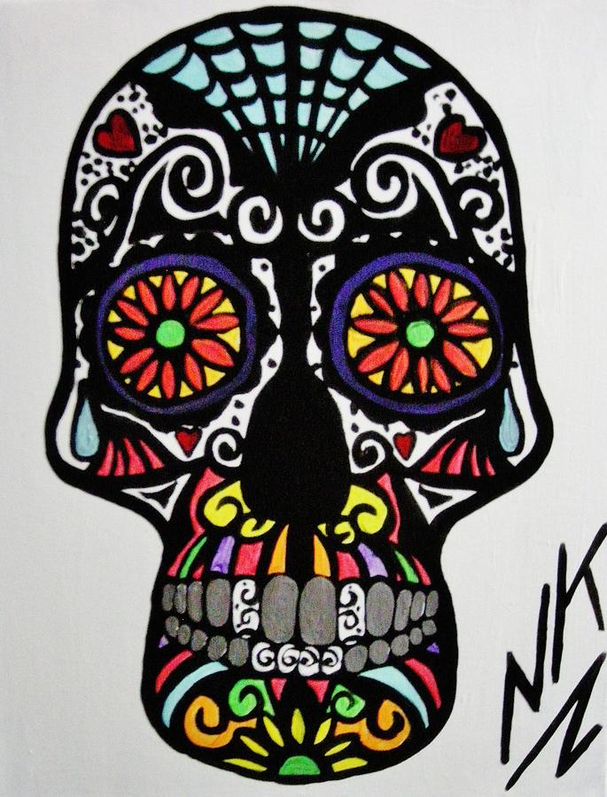 Sugar Skull Painting by Nevets Killjoy