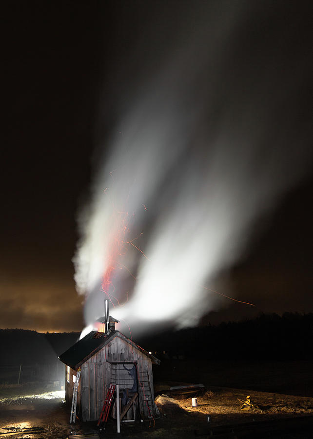 Sugarhouse on a Damp Night Photograph by Tim Kirchoff