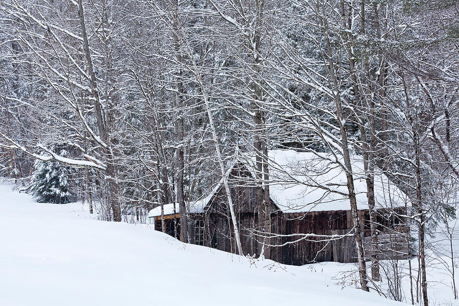 Sugarhouse Winter Scenic Photograph by Alan L Graham