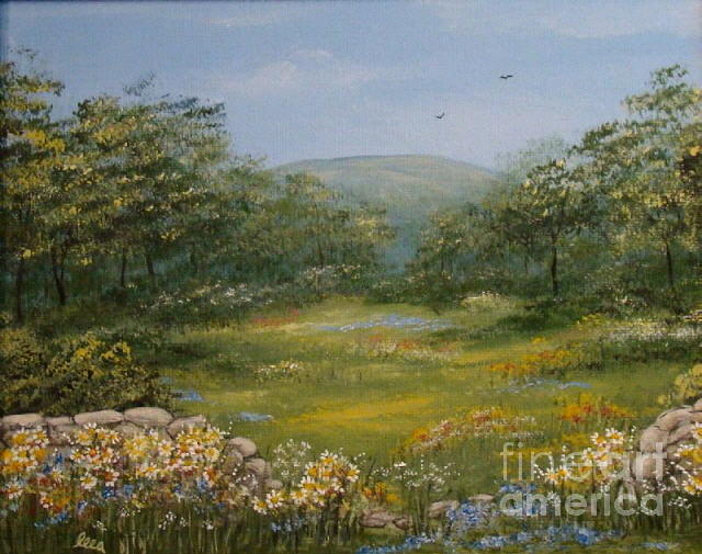 Sugarloaf Meadow Painting by Leea Baltes