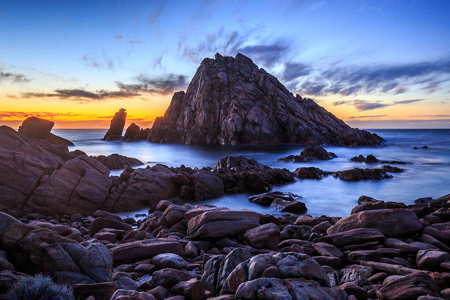 Sugarloaf Rock After The Sun Goes Down Photograph by Robert Caddy