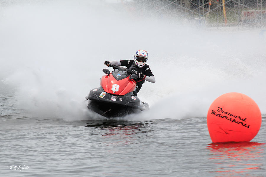 Sugden Park Water Motocross - Eight is Great - Speeding on Lake Avalon Photograph by Ronald Reid