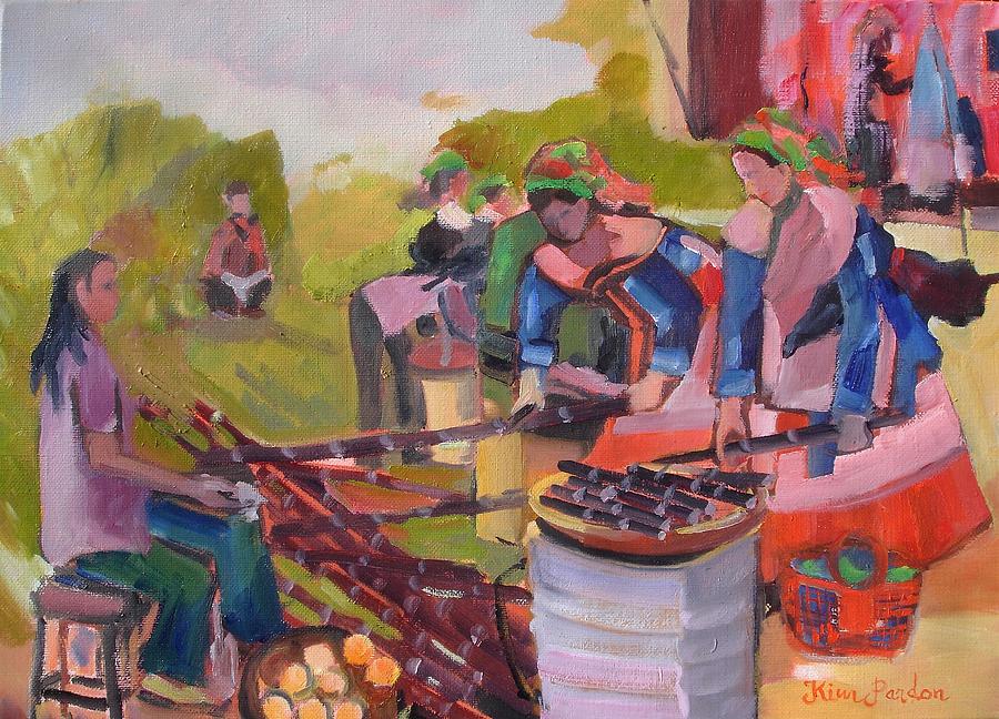 Suger cane market Painting by Kim PARDON