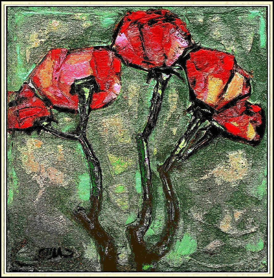 Impressionism Painting - Suggestion of flowers ZB by Pemaro