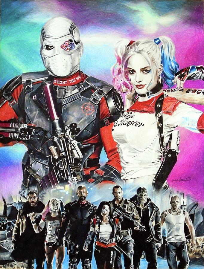  Suicide Squad Drawing by Joseph Christensen