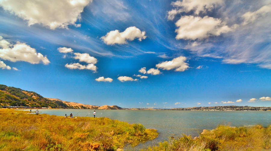 Suisun Bay with Clouds Photograph by Josephine Buschman
