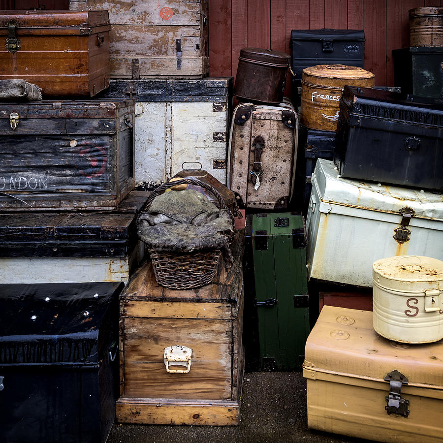 Vintage Photograph - Suitcases by Joana Kruse