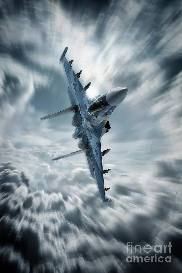 Sukhoi SU35 Digital Art by Airpower Art