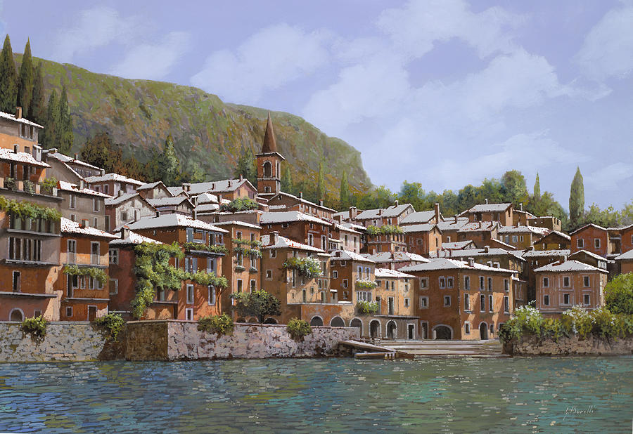 Sul Lago Di Como Painting