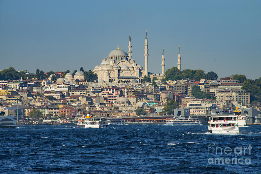Suleymaniye Mosque and Golden Horn Photograph by Bob Phillips