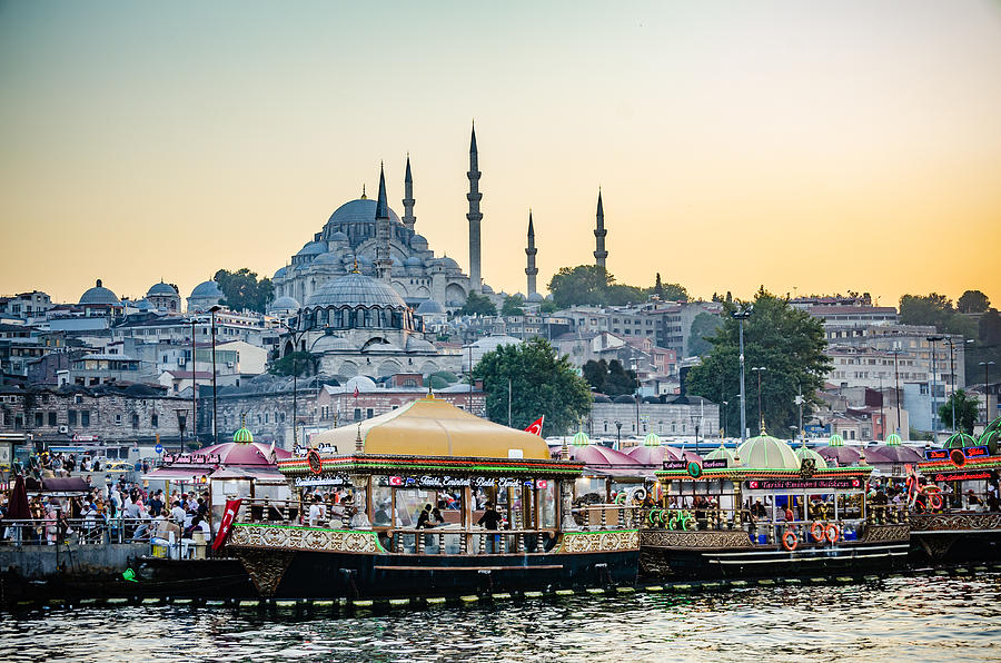 Suleymaniye Mosque at Sunset Photograph by Anthony Doudt
