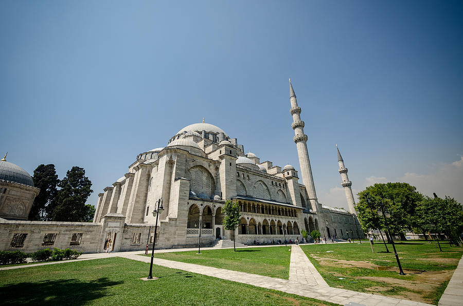 Suleymaniye Mosque on a Sunny Day Photograph by Anthony Doudt