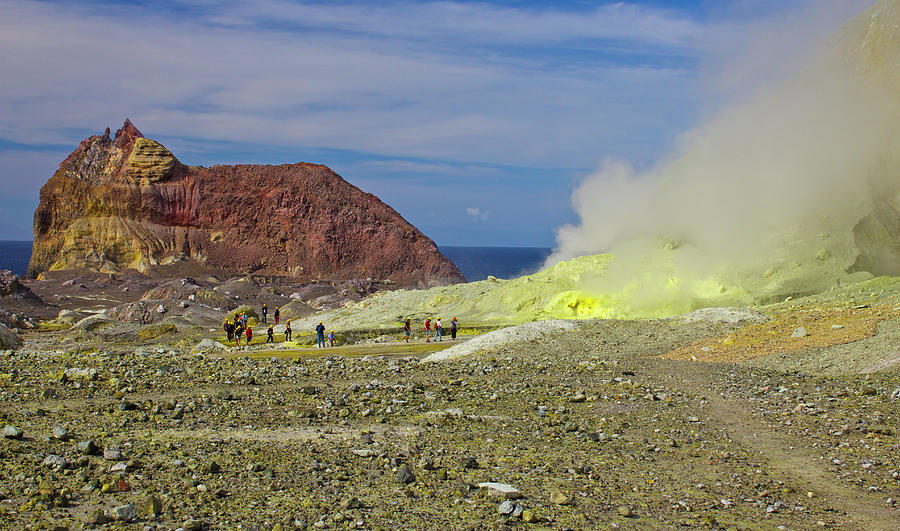 Sulphur on Whakaari White Island Volcano Photograph by Venetia Featherstone-Witty