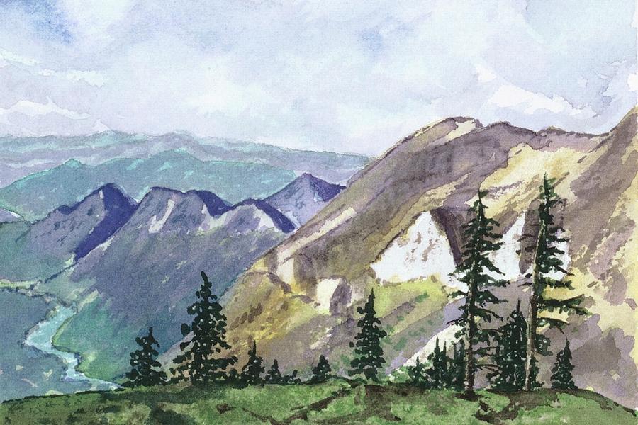 Mountains Painting - Sulphur Ridge by Johanna Wray