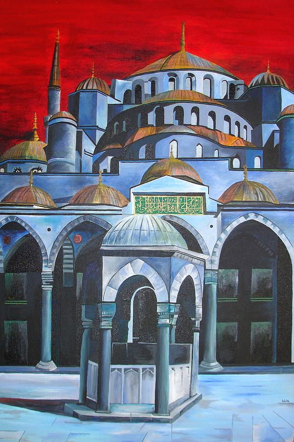 Turkey Painting - Sultan Ahmed Mosque Istanbul by Taiche Acrylic Art