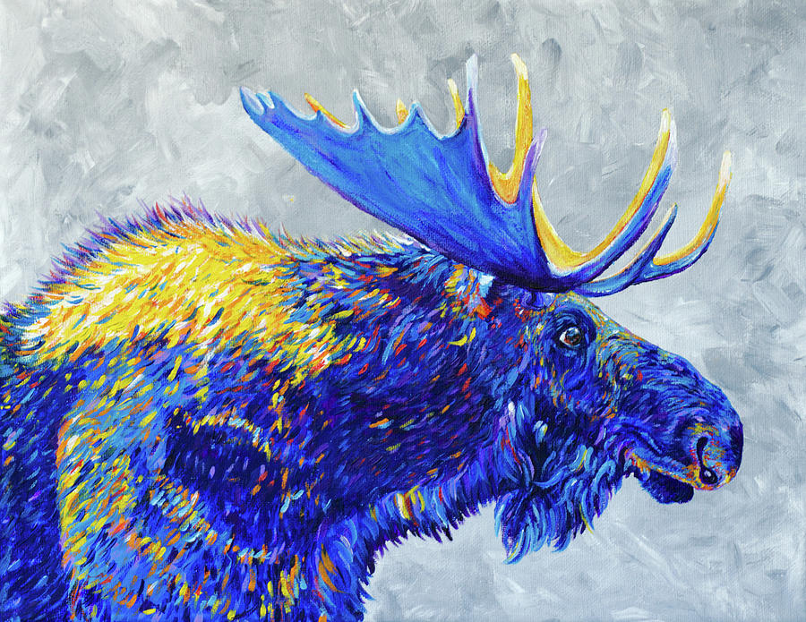 Moose Painting - Sultan- Moose by Kylie Fine Art