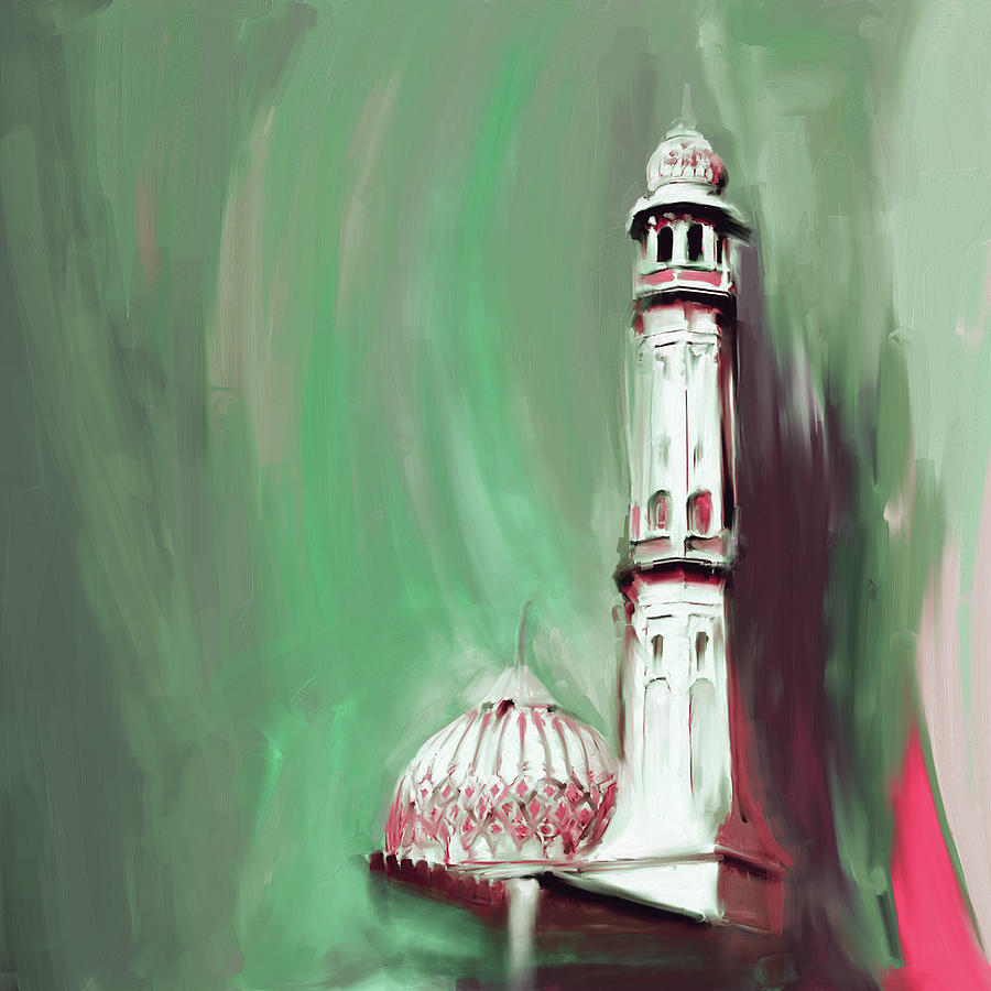 Sultan Qaboos Grand Mosque 681 3 Painting by Mawra Tahreem