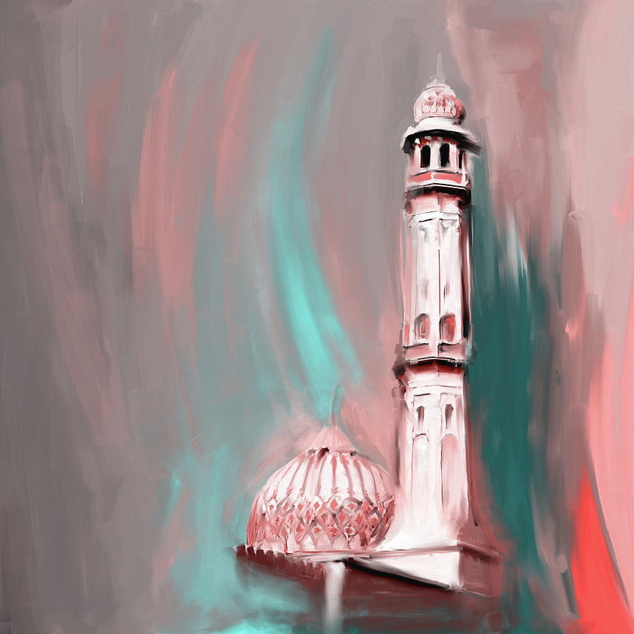 Sultan Qaboos Grand Mosque Painting by Mawra Tahreem