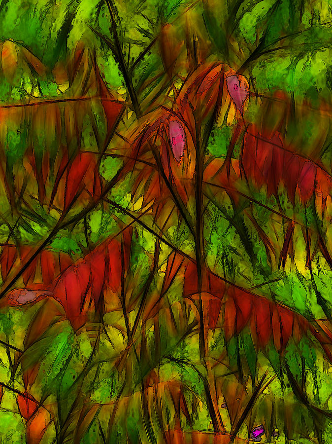 Sumac Leaves Digital Art
