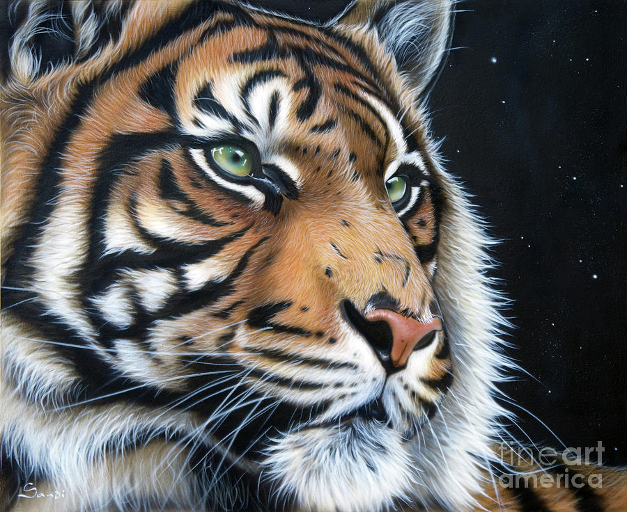 Wildlife Painting - Sumatran  by Sandi Baker