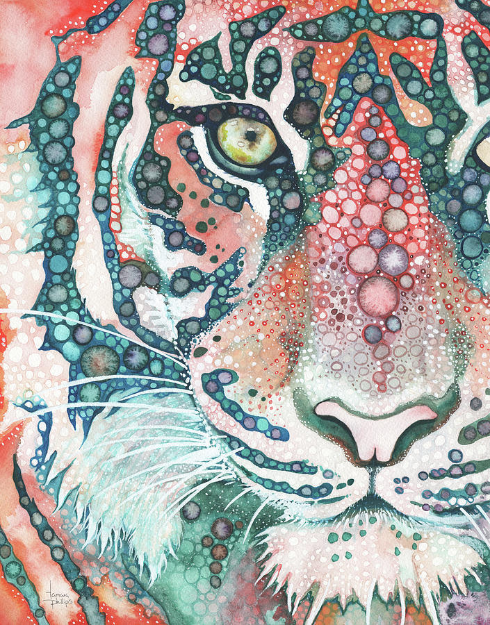 Jungle Painting - Sumatran Tiger by Tamara Phillips