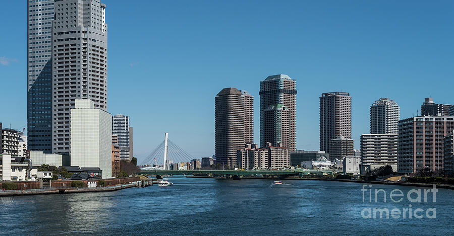 Sumida River High Rise, Tokyo Japan 2 Photograph by Perry Rodriguez