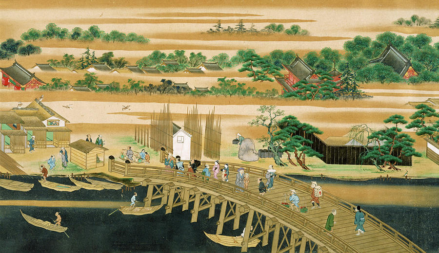 Landscape Painting - Sumidagawa Sights Picture by ArtMarketJapan