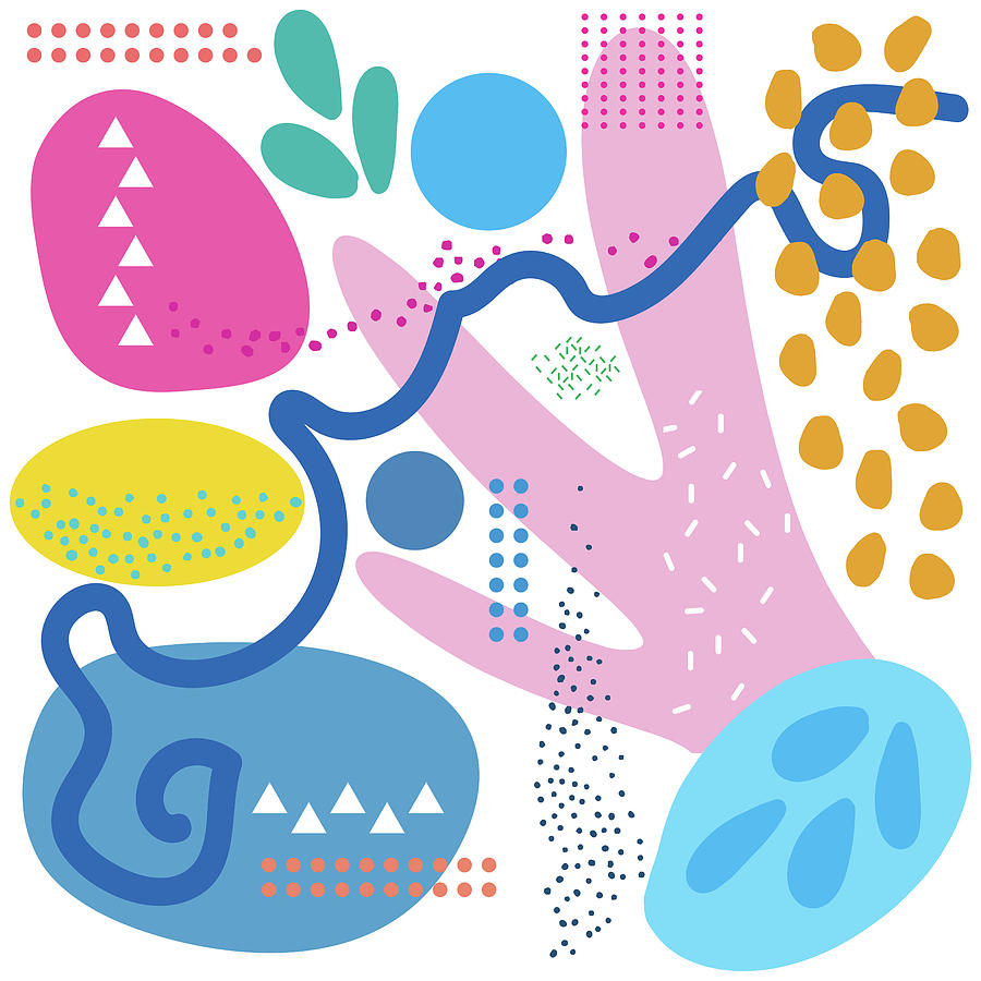 Abstract Design Drawing - Summer abstraction 2 by Maria Biro Abstract Design Drawing - Summer abstraction 2 by Maria Biro