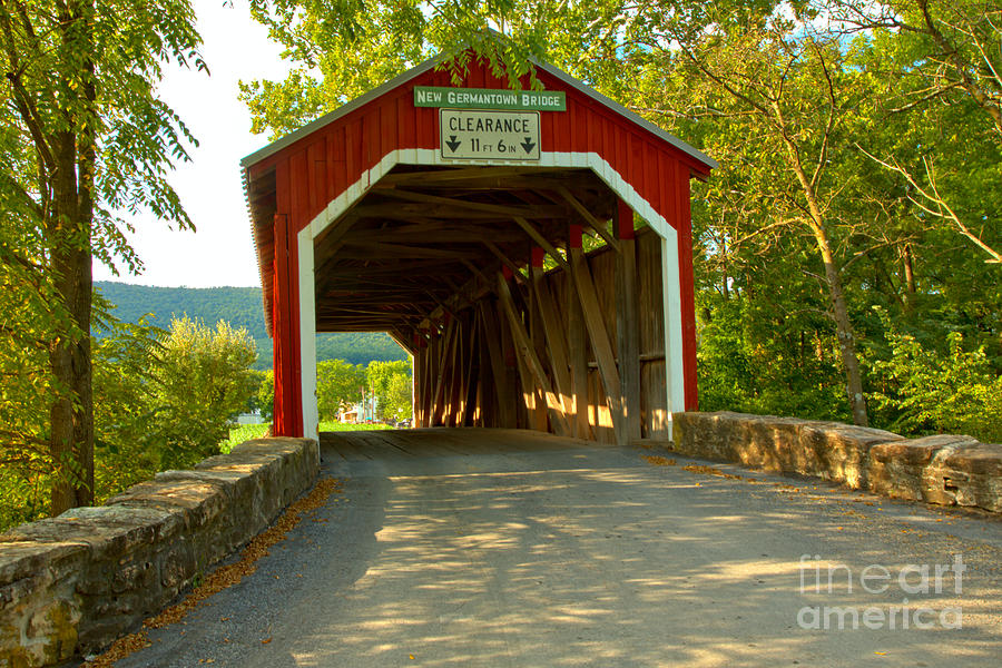 Summer Afternoon At The New Germantown Covered Bridge Photograph by Adam Jewell