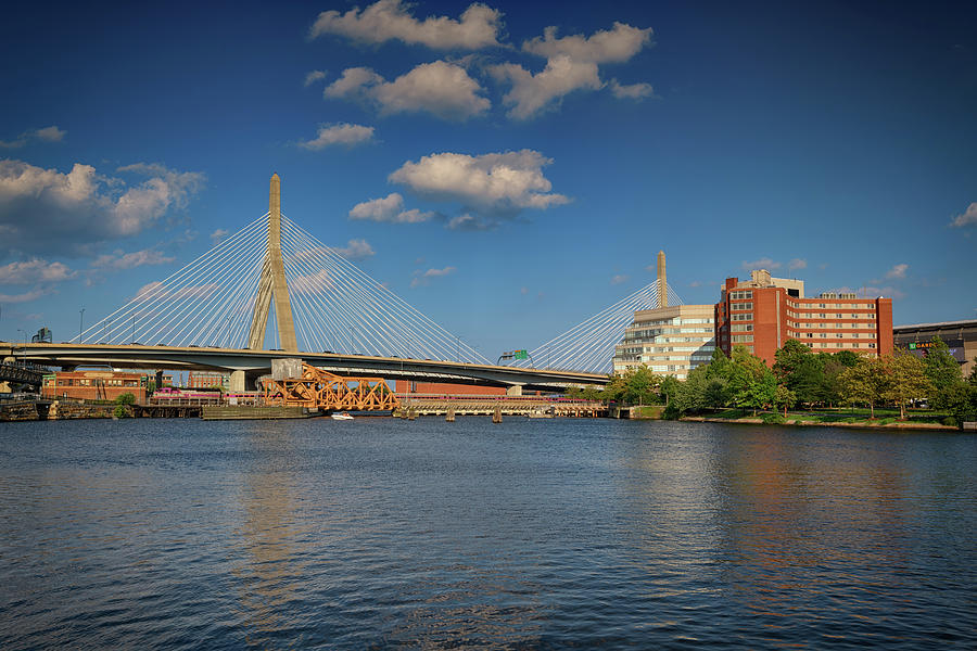 Boston Photograph - Summer Afternoon at Zakim Bridge by Rick Berk
