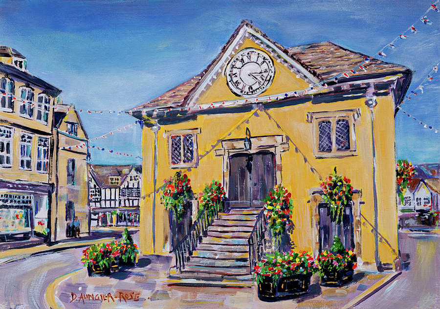 Summer Afternoon, Tetbury Market Hall Painting by Seeables Visual Arts