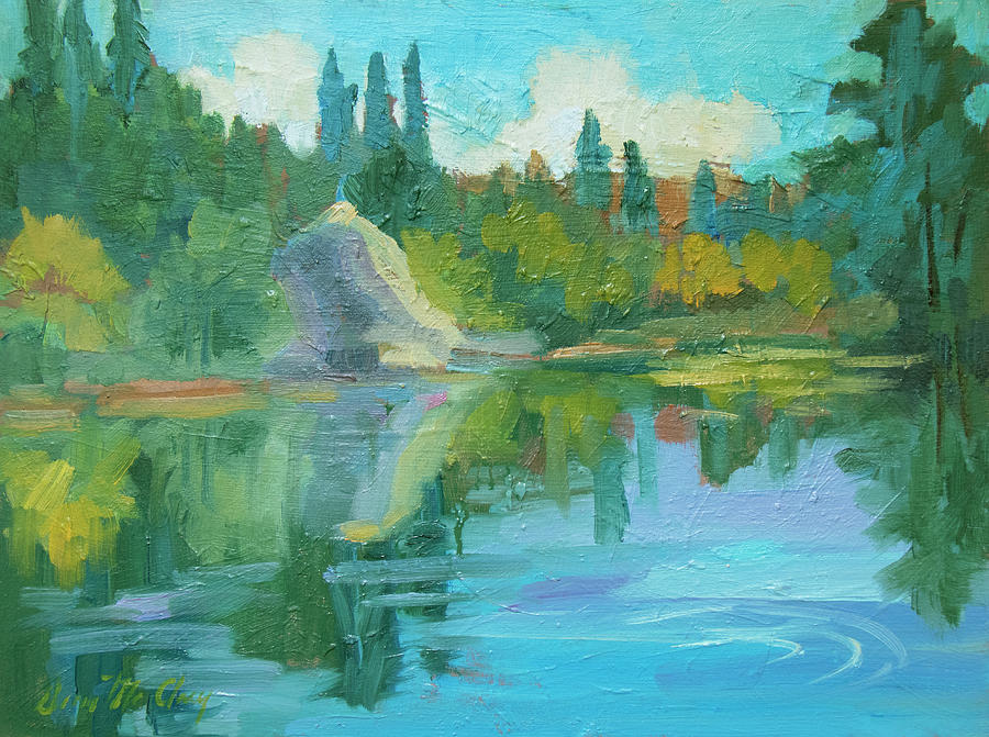Summer at Lake Fulmor Painting by Diane McClary