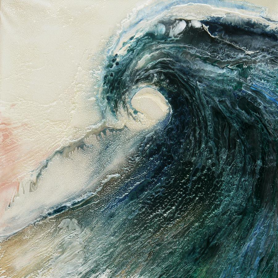 Wave Painting - Summer At Sea by Lia Melia