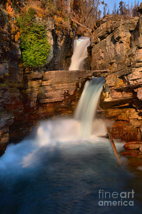 Summer At St. Mary Falls Photograph by Adam Jewell