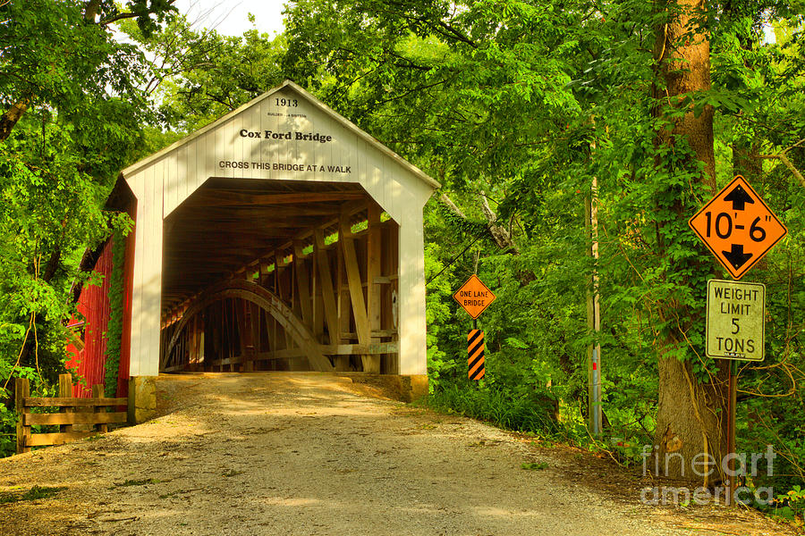 Summer At The Cox Ford Covered Bridge Photograph by Adam Jewell