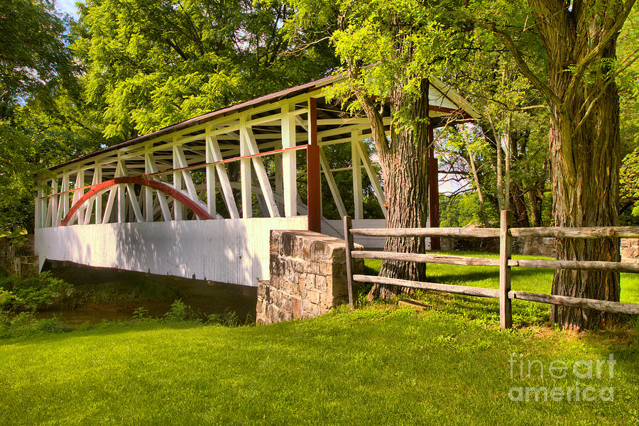 Summer At The Dr. Kinsely Covered Bridge Photograph by Adam Jewell