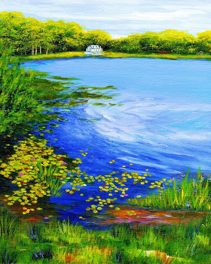 Summer at the Lake Painting by Anne Marie Brown