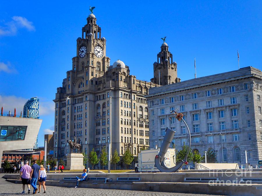 Summer At The Liver Buildings Photograph by Joan-Violet Stretch