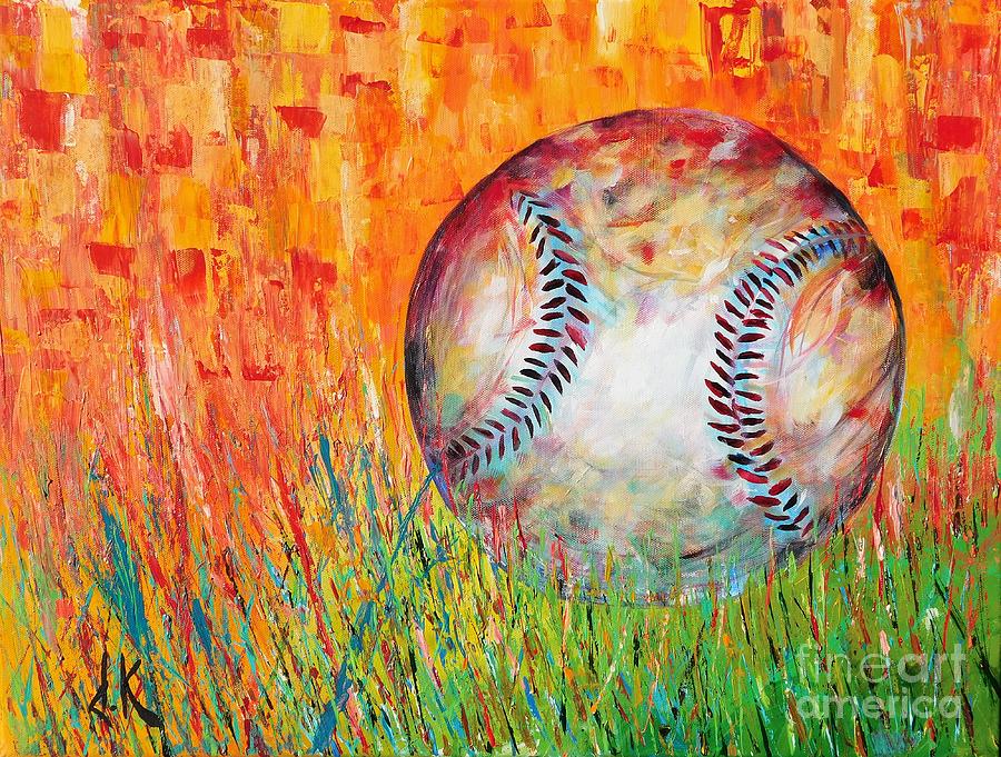 Baseball Painting - Summer Ball by David Keenan