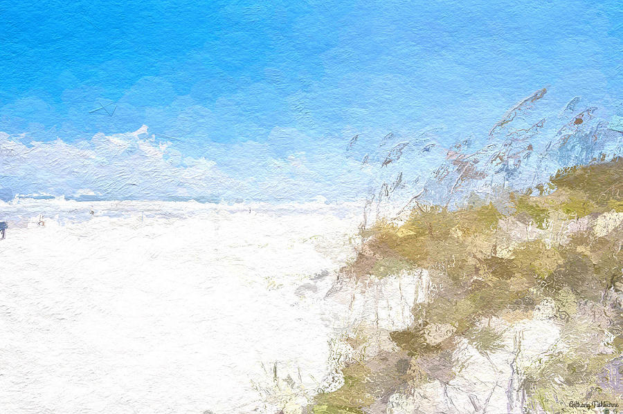 Summer beach dunes Mixed Media by Anthony Fishburne