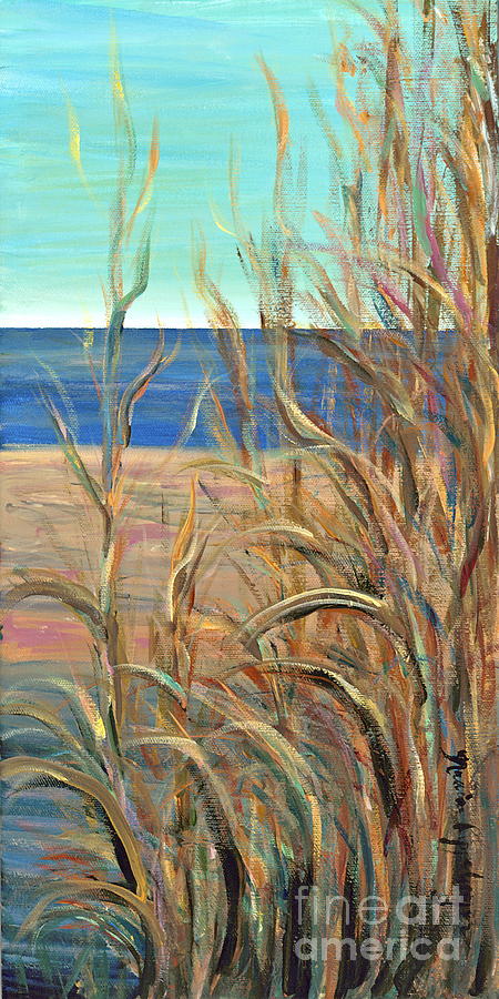 Summer Painting - Summer Beach Grasses by Nadine Rippelmeyer