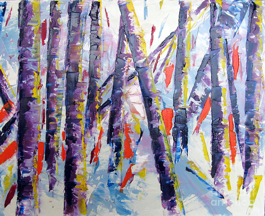 Summer Birches Painting by Lisa Boyd