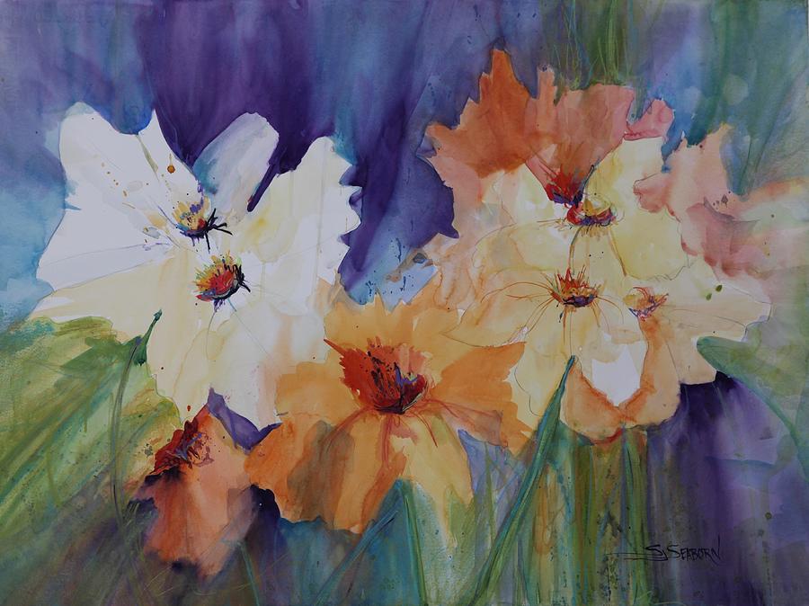 Summer Blooms Imagined Painting by Susan Seaborn