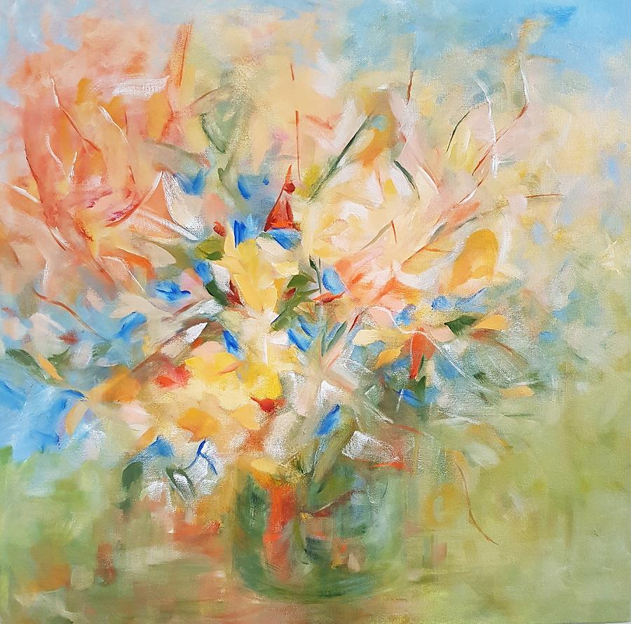 Summer Blooms Painting by Jo Smoley