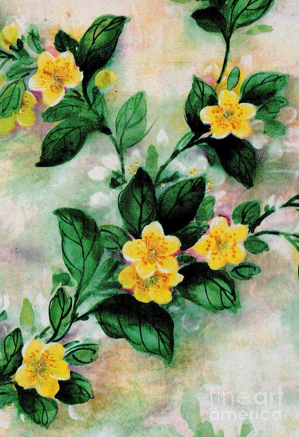 Flower Painting - Summer Blooms by Writermore Arts Flower Painting - Summer Blooms by Writermore Arts