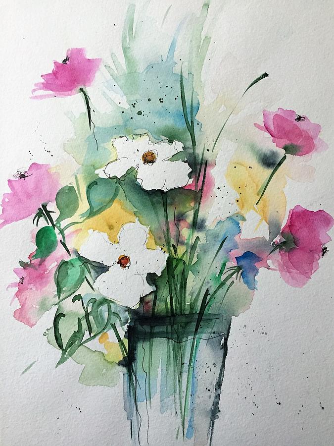 Summer Bouquet 2 Painting by Britta Zehm