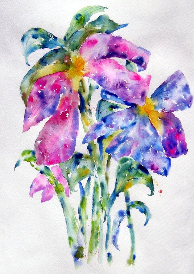 Flower Painting - Summer Bouquet by Anne Duke