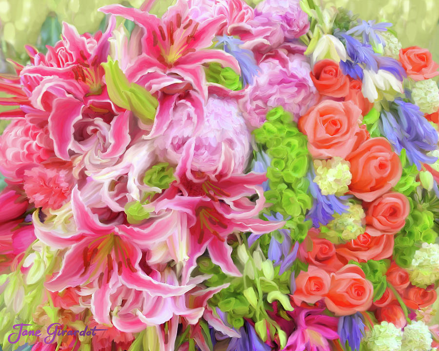 Summer Bouquet Painting by Jane Girardot