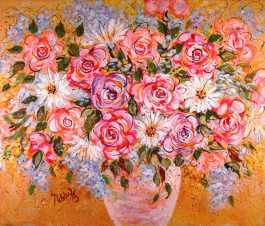 Summer Bouquet Painting by Natalie Holland