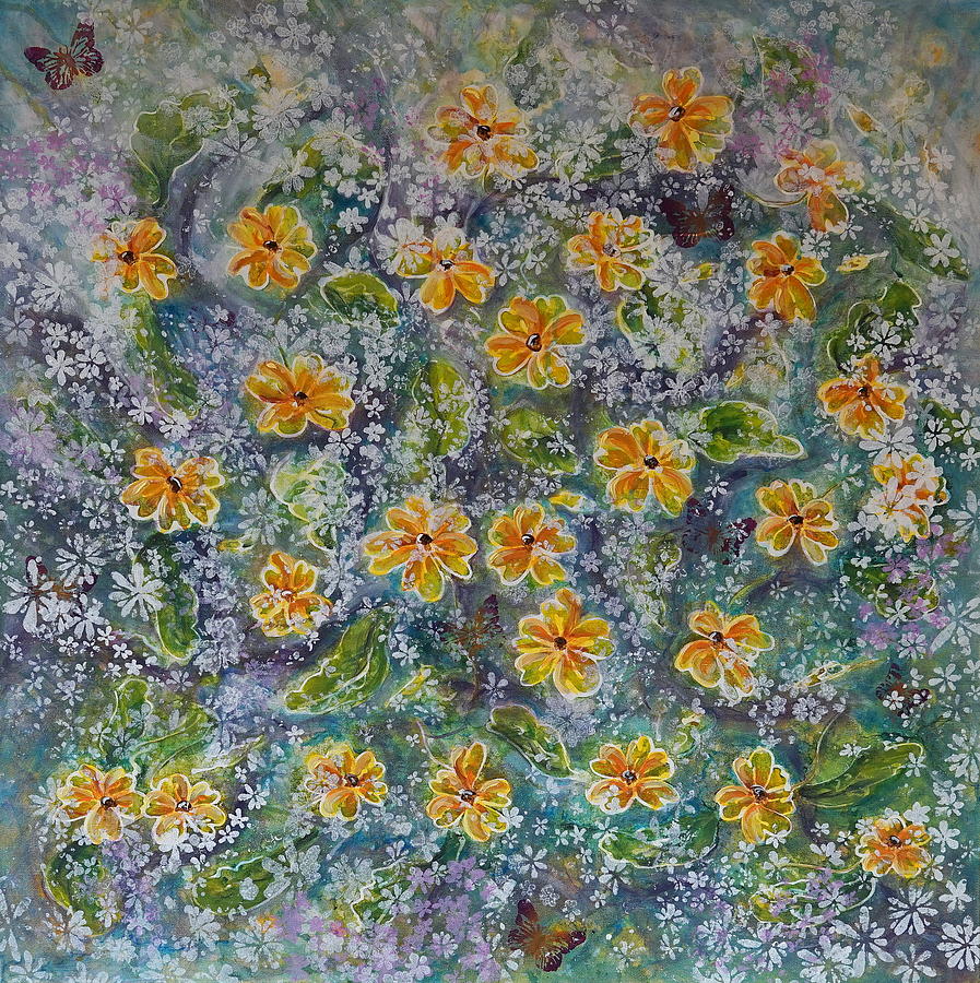 Spring Bouquet Painting by Theresa Marie Johnson